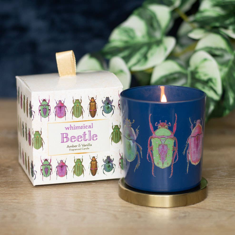 Amber & Vanilla Beetle Print Candle