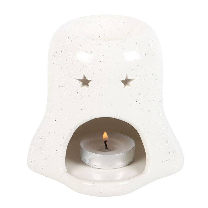 Ghost Shaped Halloween Oil Burner & Wax Warmer with Pumpkin