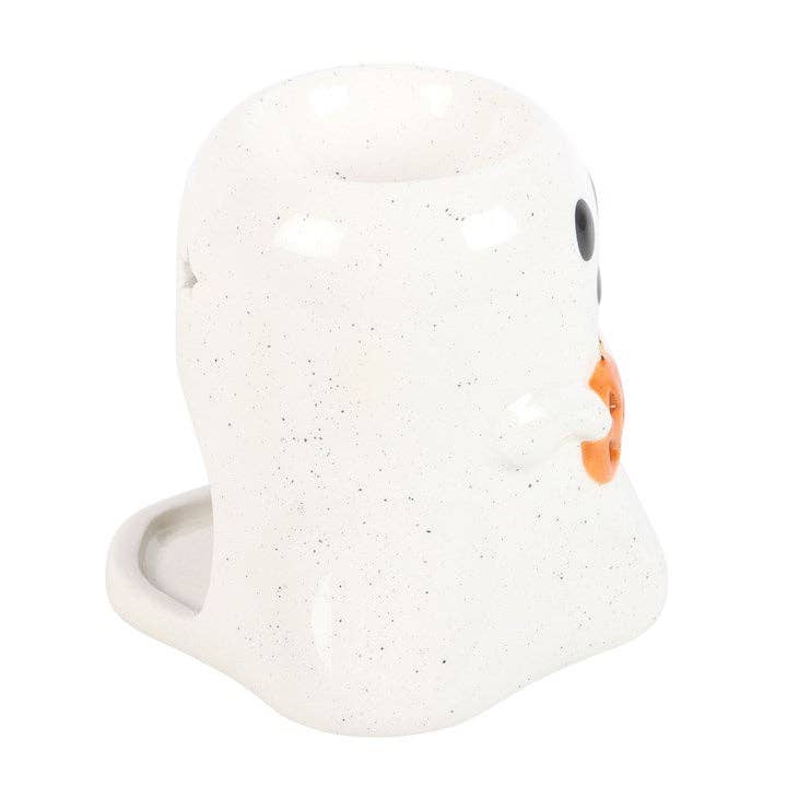 Ghost Shaped Halloween Oil Burner & Wax Warmer with Pumpkin